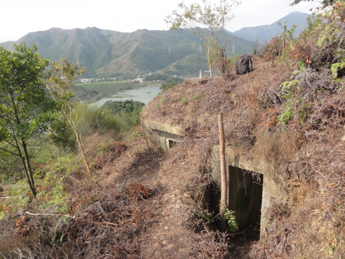Pillbox PB6, looking over to the South Western side of the knoll (photo credit: The University of Hong Kong) 